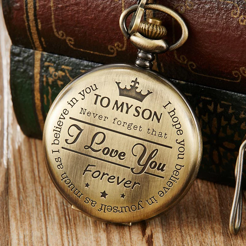 To My Son Bronze Pocket Watch
