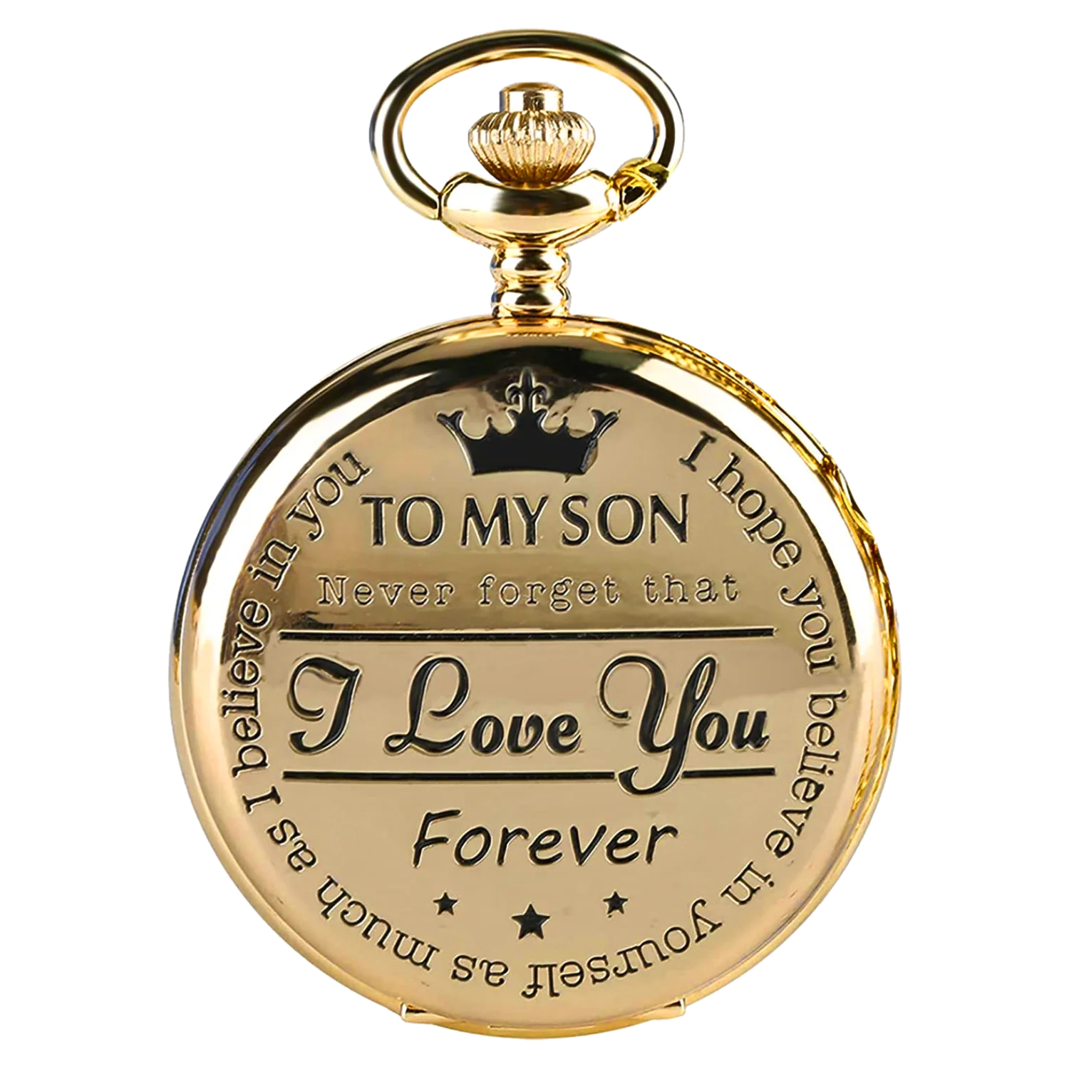 To My Son Gold Pocket Watch