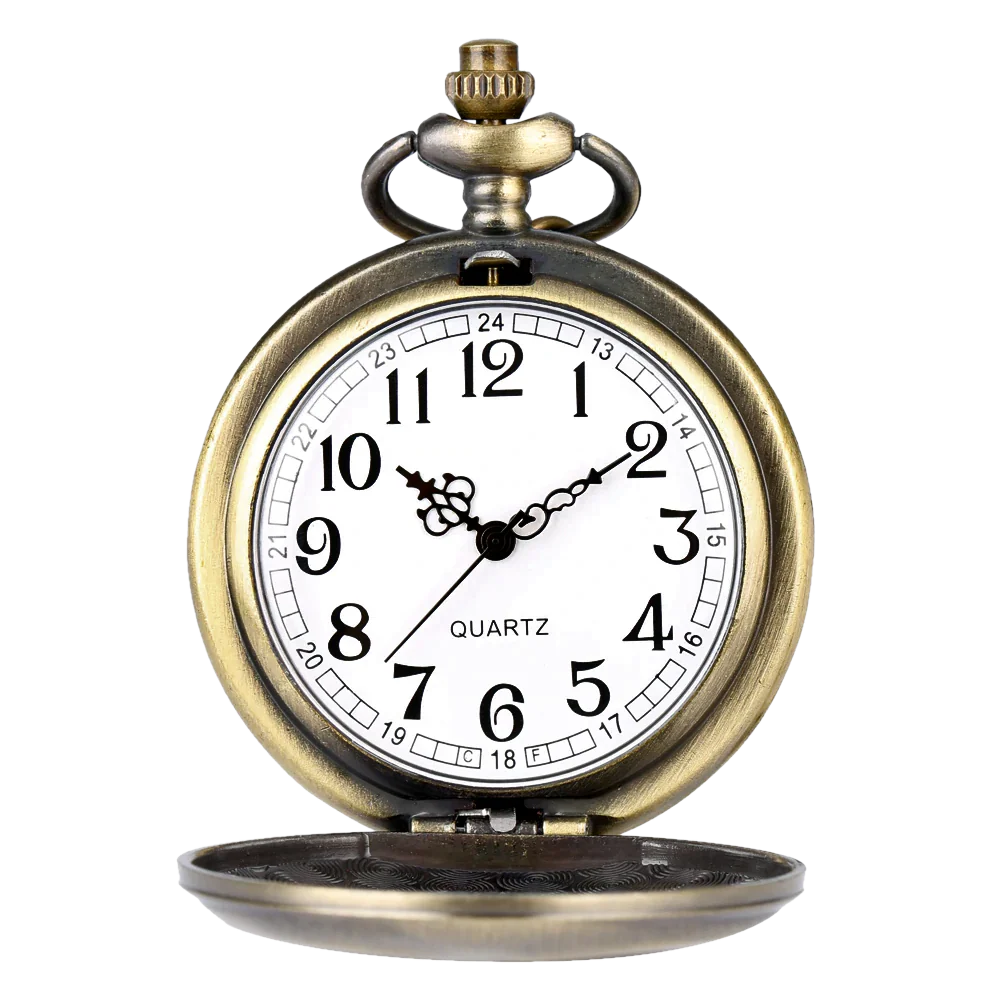Retro Bronze Analog Quartz Pocket Watch